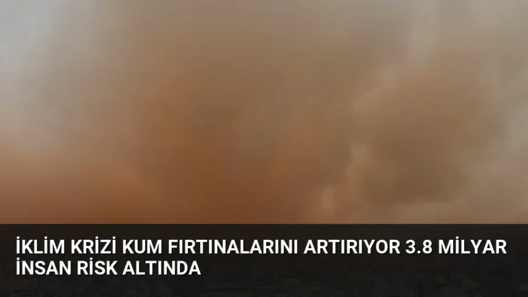 İklim Krizi Kum Fırtınalarını Artırıyor 3.8 Milyar İnsan Risk Altında