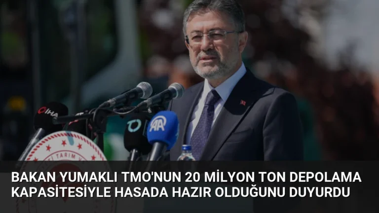 Bakan Yumaklı TMO’nun 20 Milyon Ton Depolama Kapasitesiyle Hasada Hazır Olduğunu Duyurdu