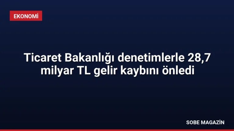Ticaret Bakanlığı denetimlerle 28,7 milyar TL gelir kaybını önledi