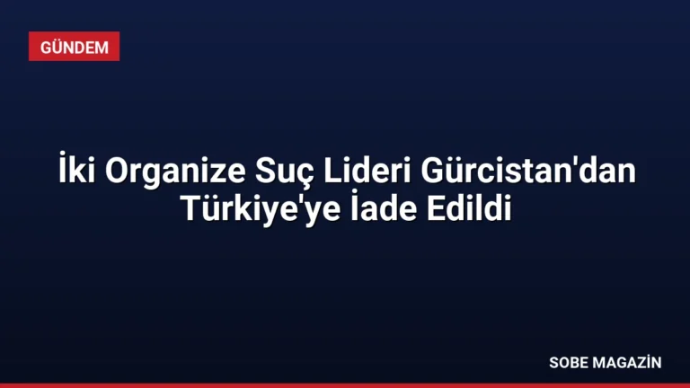 İki Organize Suç Lideri Gürcistan’dan Türkiye’ye İade Edildi