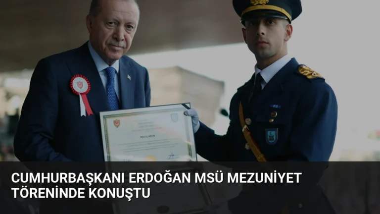 Cumhurbaşkanı Erdoğan MSÜ mezuniyet töreninde konuştu