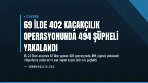 69 İlde 402 Kaçakçılık Operasyonunda 494 Şüpheli Yakalandı