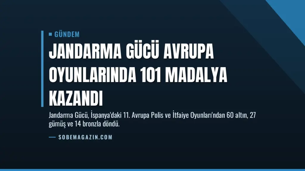 Jandarma Gücü Avrupa Oyunlarında 101 Madalya Kazandı