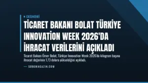 Ticaret Bakanı Bolat Türkiye Innovation Week 2026’da İhracat Verilerini Açıkladı