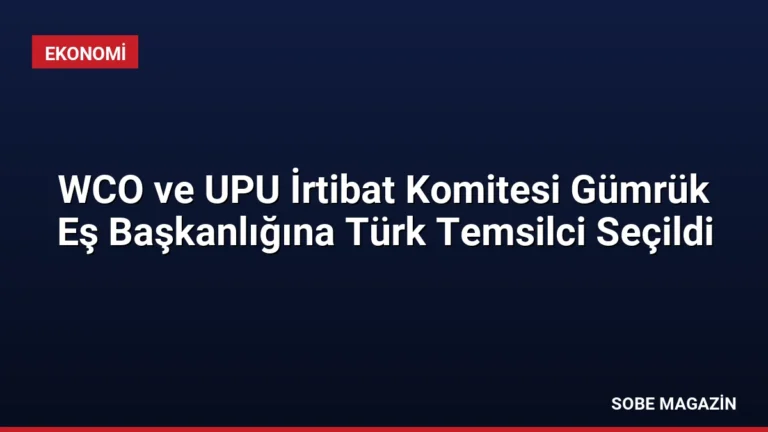 WCO ve UPU İrtibat Komitesi Gümrük Eş Başkanlığına Türk Temsilci Seçildi